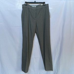 Kasper - Kristy Slim Fit Dress Pant - Black and White pattern - size 10